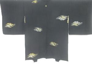 波模様織り出し一つ紋羽織